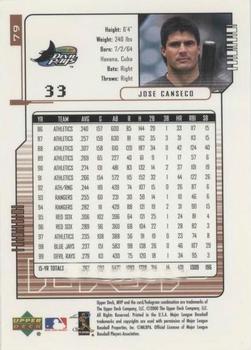 2000 Upper Deck MVP #79 Jose Canseco Back