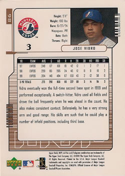 2000 Upper Deck MVP #86 Jose Vidro Back