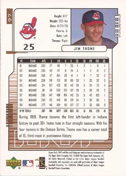 2000 Upper Deck MVP #97 Jim Thome Back