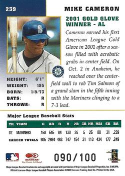 2003 Donruss Champions - Metalized #239 Mike Cameron Back
