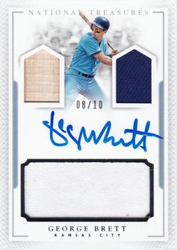 2016 Panini National Treasures - Player’s Collection Signatures #PCS-GB George Brett Front
