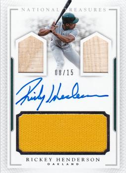 2016 Panini National Treasures - Player’s Collection Signatures #PCS-RH Rickey Henderson Front