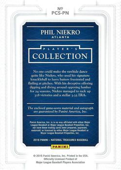 2016 Panini National Treasures - Player’s Collection Signatures #PCS-PN Phil Niekro Back