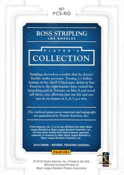 2016 Panini National Treasures - Player’s Collection Signatures #PCS-RO Ross Stripling Back