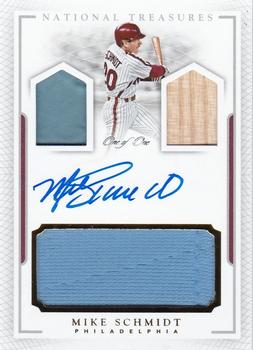 2016 Panini National Treasures - Player’s Collection Signatures Prime #PCS-MS Mike Schmidt Front