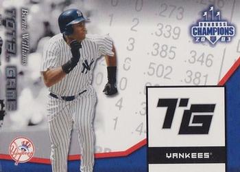 2003 Donruss Champions - Total Game #TG-16 Bernie Williams Front