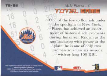 2003 Donruss Champions - Total Game #TG-32 Mike Piazza Back
