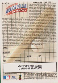 1997-98 Fleer Million Dollar Moments - Blank Front Game Cards #17 Blank Back