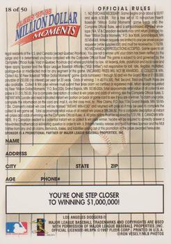 1997-98 Fleer Million Dollar Moments - Blank Front Game Cards #18 Blank Back