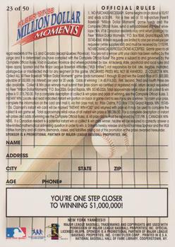 1997-98 Fleer Million Dollar Moments - Blank Front Game Cards #23 Blank Back