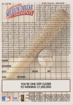 1997-98 Fleer Million Dollar Moments - Blank Front Game Cards #33 Blank Back