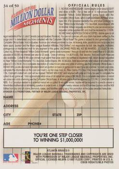 1997-98 Fleer Million Dollar Moments - Blank Front Game Cards #34 Blank Back