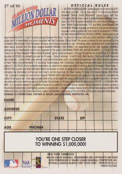 1997-98 Fleer Million Dollar Moments - Blank Front Game Cards #37 Blank Back