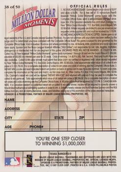1997-98 Fleer Million Dollar Moments - Blank Front Game Cards #38 Blank Back