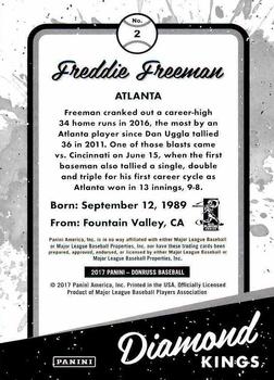 2017 Donruss #2 Freddie Freeman Back