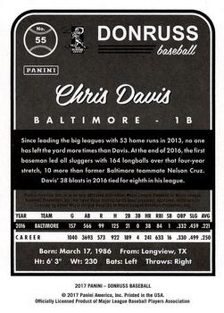 2017 Donruss #55 Chris Davis Back