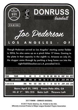 2017 Donruss #111 Joc Pederson Back