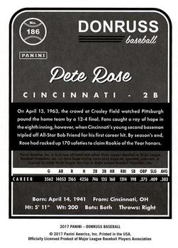 2017 Donruss #186 Pete Rose Back