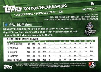 2017 Topps Pro Debut #9 Ryan McMahon Back