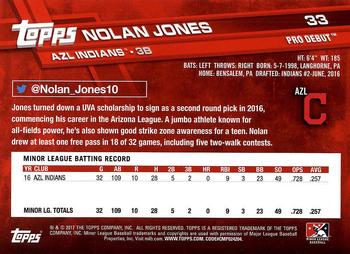 2017 Topps Pro Debut #33 Nolan Jones Back