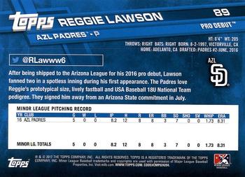 2017 Topps Pro Debut #89 Reggie Lawson Back