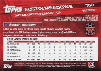 2017 Topps Pro Debut #100 Austin Meadows Back