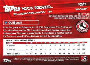 2017 Topps Pro Debut #150 Nick Senzel Back