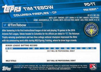 2017 Topps Pro Debut #PD-TT Tim Tebow Back