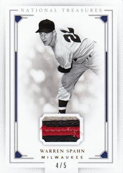 2016 Panini National Treasures - Prime #55 Warren Spahn Front