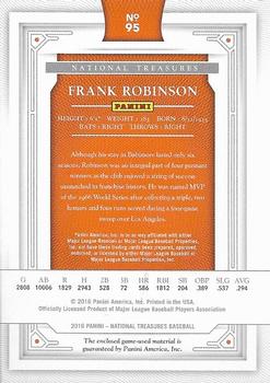 2016 Panini National Treasures - Prime #95 Frank Robinson Back