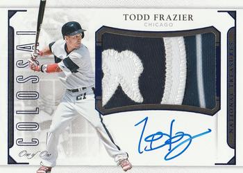 2016 Panini National Treasures - Colossal Patch Signatures Blue #CS-TF Todd Frazier Front