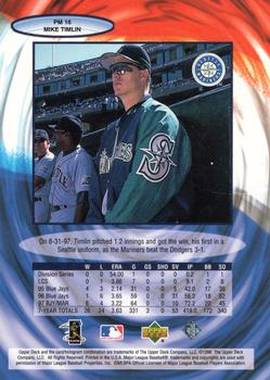 1998 Upper Deck Pepsi Seattle Mariners #PM16 Mike Timlin Back