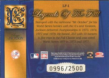 2003 Donruss Classics - Legends of the Fall #LF-1 Reggie Jackson Back