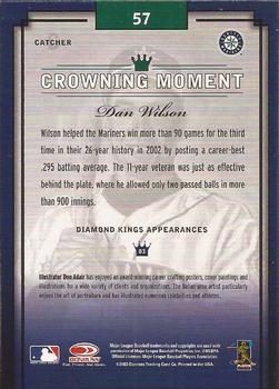 2003 Donruss Diamond Kings - Framed White (Bronze Foil) #57 Dan Wilson Back