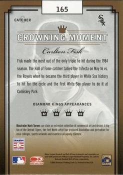 2003 Donruss Diamond Kings - Framed White (Bronze Foil) #165 Carlton Fisk Back