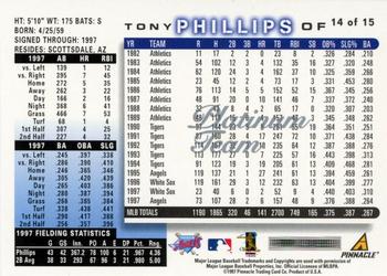 1998 Score Anaheim Angels - Platinum Team #14 Tony Phillips Back