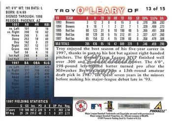 1998 Score Boston Red Sox - Platinum Team #13 Troy O'Leary Back