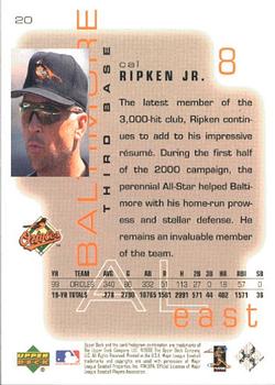 2000 Upper Deck Pros & Prospects #20 Cal Ripken Jr. Back
