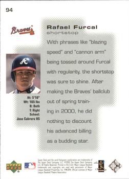 2000 Upper Deck Pros & Prospects #94 Rafael Furcal Back