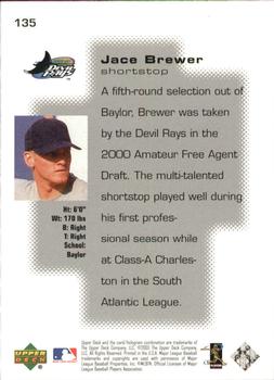 2000 Upper Deck Pros & Prospects #135 Jace Brewer Back