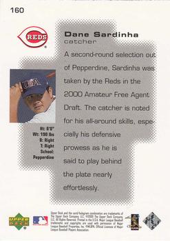 2000 Upper Deck Pros & Prospects #160 Dane Sardinha Back