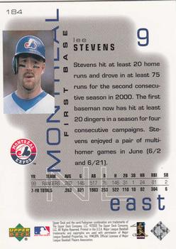2000 Upper Deck Pros & Prospects #184 Lee Stevens Back