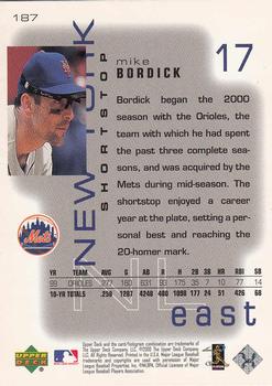 2000 Upper Deck Pros & Prospects #187 Mike Bordick Back