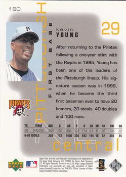 2000 Upper Deck Pros & Prospects #190 Kevin Young Back