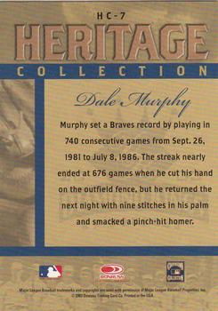 2003 Donruss Diamond Kings - Heritage Collection #HC-7 Dale Murphy Back