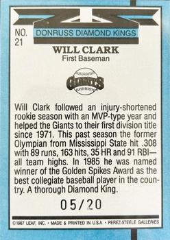 2003 Donruss Diamond Kings - Recollection Collection 2 #21 Will Clark Back