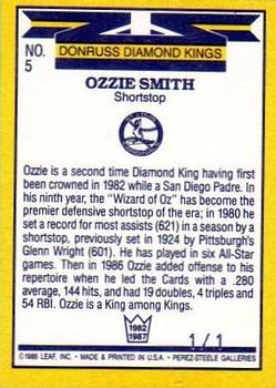 2003 Donruss Diamond Kings - Recollection Collection 2 #5 Ozzie Smith Back