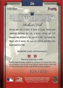 2003 Donruss Diamond Kings - Framed Gray (Silver Foil) #26 Robert Fick Back