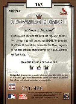 2003 Donruss Diamond Kings - Framed Gray (Silver Foil) #163 Stan Musial Back