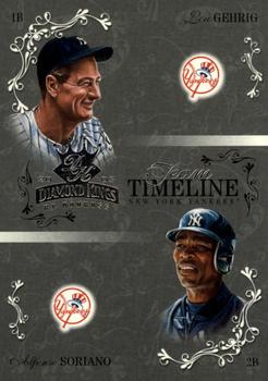 2003 Donruss Diamond Kings - Team Timeline #TT-10 Lou Gehrig / Alfonso Soriano Front